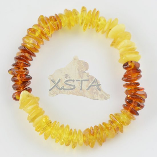 Amber bracelet chips style beads